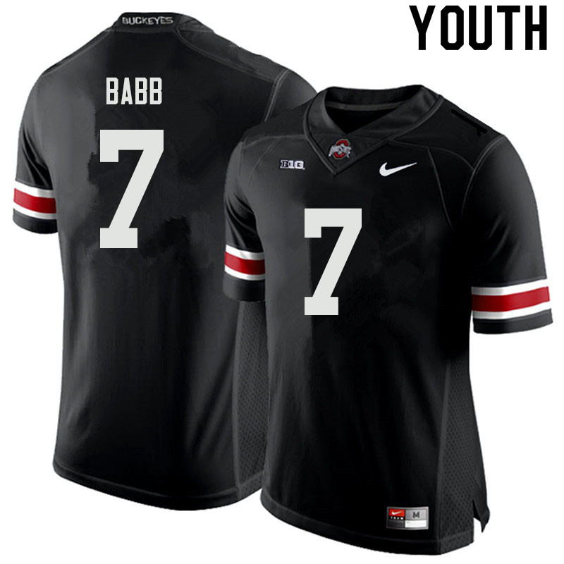 Youth Ohio State Buckeyes #7 Kamryn Babb Black Authentic College Stitched Football Jersey 23IB048XD